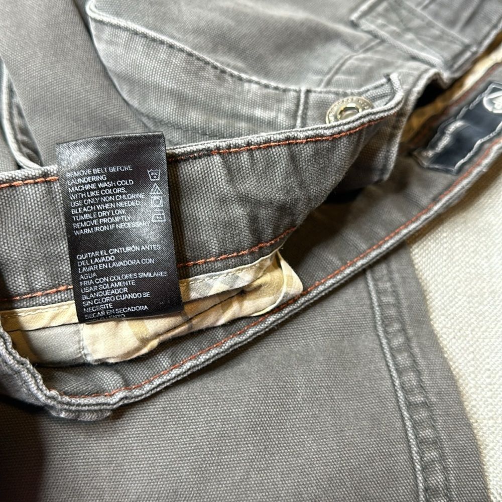 Weatherproof Pants 32 x 30 Black Steel Chino Fade *Distressed* Flap Pockets - Picture 10 of 10